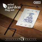 Load image into Gallery viewer, G128 Garden Flag &amp; Stand You Make My Tail Wag Cute Dog  4x8 Inch  Printed Blockout Polyester