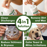Load image into Gallery viewer, Ear Cleaner Wipes for Dogs Cats Puppies &amp; Kittens 100 Count Removes Dirt Wax