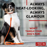 Load image into Gallery viewer, WAUDOG Rolled Leather Dog Leash 4Ft * 0.5 in for Small Medium and Large Dogs Heavy Duty Leather Puppy Leash for Outdoor Walking Running Training Strong Dog Leashes for Large Breed Dogs (Orange)