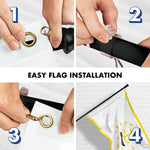 Load image into Gallery viewer, Combo Pack 5 Ft Tangle Free Aluminum Spinning Flagpole and Rhode Island Flag