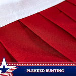 Load image into Gallery viewer, 1 Pack USA Pleated Fan Flag 1.5x3 Feet American USA Bunting Decoration 150D