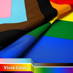 Load image into Gallery viewer, LGBT Progress Rainbow Pride Flag 3x5 Ft Printed 150D Polyester Indoor Outdoor