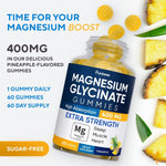 Load image into Gallery viewer, Magnesium Glycinate 400mg Gummies Vegan Gelatin Free High Absorption Non GMO 60