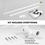 Load image into Gallery viewer, G128 Combo Pack: Flag Pole 6 FT White Tangle Free &amp; Join or Die White Flag 3x5 FT Brass Grommets Printed Polyester (Flag Included) Aluminum Flag Pole