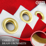 Load image into Gallery viewer, G128 2 Pack: Haiti Haitian Flag  5x8 Ft  StormFlyer Series Embroidered 220GSM Spun Polyester  Country Flag, Embroidered Design, Indoor/Outdoor, Brass Grommets, Heavy Duty, All Weather