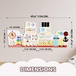 Load image into Gallery viewer, Cateam Sensory Wall Panel for Kids Activity Wall Busy Board for Toddlers and preschoolers. 16in1 Learning Activity Center. Wooden Montessori Toys for Education and Early Development Ship