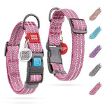 Load image into Gallery viewer, WAUDOG Reflective Cotton Dog Collar Eco Friendly Alt to Nylon Collar for Small Medium and Large Dogs Pet Collar with QR ID Tag Puppy Collar for Large Breed Dogs Adjustable Male Female Dog Collar