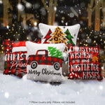Load image into Gallery viewer, G128 Christmas Decoration Farmhouse Pine Spruce Waterproof Throw Pillow Covers  18 x 18 in  Set of 4, Beautiful Cushion Covers for Christmas Sofa Couch Decoration