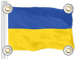 Load image into Gallery viewer, G128 Combo Pack: American USA Flag 3x5 Ft &amp; Ukraine Ukrainian Flag 3x5 Ft  Both LiteWeave Pro Series Printed 150D Polyester, 4 Corner Brass Grommets, Perfect For Balcony/Wall