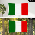 Load image into Gallery viewer, G128 Combo Pack: 6 Ft Tangle Free Aluminum Spinning Flagpole (White) &amp; Italy Italian Flag 3x5 Ft, LiteWeave Pro Series Printed 150D Polyester, 4 Corner Brass Grommets  Pole with Flag Included