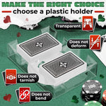 Load image into Gallery viewer, Dual Deck Revolving Card Holder   360 Degree Poker Playing Cards Holder Canasta Card Holder Casino Accessories Acrylic Playing Card Holder for Playing Card Games   Clear Tray Poker Card Deck Holder