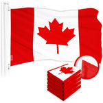 Load image into Gallery viewer, G128 5 Pack: Canada Canadian Flag  2.5x4 Ft  ToughWeave Series Embroidered 210D Polyester  Country Flag, Embroidered Design, Indoor/Outdoor, Vibrant Colors, Brass Grommets