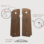 Load image into Gallery viewer, 1911 Raven Series 1911 Wooden Pistol Grips Ambi Safety Cut Blue Raven for 1911