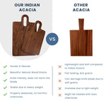 Load image into Gallery viewer, The Fine Living Co. Acacia Wood Serveware Board Charcuterie Boards Serving Board for Cheese Fruit Cake Pizza Non slip Board for Kitchen Countertop 0.6 Thick &amp; Food Safe Wood Board 14 x8