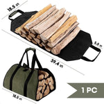 Load image into Gallery viewer, Wood Stove Accessories Firewood Carrier Wood Carrier for Firewood Holder BBQ Accessories   Log Tote Bag Fire Wood Log Carrier for Firewood Carriers with Handles   Waxed Canvas Firewood Log Carrier