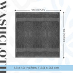 Load image into Gallery viewer, Luxury Washcloths for Bathroom Hotel Spa 12 Set 13x13 Inch Dark Gray Circlet