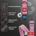 Load image into Gallery viewer, Reflective Cotton Dog Collar Eco Friendly Alt to Nylon Collar for Small Medium Large Dogs Adjustable Male Female Dog Collar Pet Collar with QR ID Tag Collar for Large Breed Dogs and Puppy