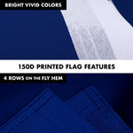 Load image into Gallery viewer, G128 Combo Pack: 5 Ft Tangle Free Aluminum Spinning Flagpole (Silver) &amp; Solid Blue Color Flag 2.5x4 Ft, LiteWeave Pro Series Printed 150D Polyester  Pole with Flag Included