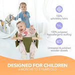 Load image into Gallery viewer, Canvas Baby Swing Wooden Hanging Swing Seat Chair with Safety Belt Durable Baby Swing Chair Outdoor and Indoor Swing for Kids Mounting Hardware Included Green