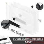 Load image into Gallery viewer, G128 Come and Take It Flag (Cannon Flag)  3x5 feet  Double Sided Embroidered 210D Indoor/Outdoor, Vibrant Colors, Brass Grommets, Heavy Duty Polyester, 3ply