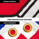 Load image into Gallery viewer, G128 Combo Pack: 6 Ft Tangle Free Spinning Flagpole (White) &amp; Cambodia Flag 3x5 Ft Printed 150D Polyester, Brass Grommets (Flag Included) Aluminum Flag Pole