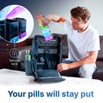 Load image into Gallery viewer, Extra Large Weekly Pill Organizer 2 Times a Day XL Pill Case Am Pm Rainbow Color