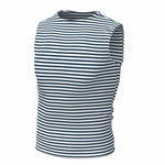 Load image into Gallery viewer, Tank Top Sleeveless Shirt Striped Dark Blue Telnyashka Тельняшка (XL)