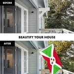 Load image into Gallery viewer, G128 Combo Pack: 6 Ft Tangle Free Aluminum Spinning Flagpole (Silver) &amp; Burundi Umurundi Flag 3x5 Ft, LiteWeave Pro Series Printed 150D Polyester  Pole with Flag Included