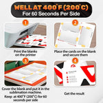 Load image into Gallery viewer, 100 Pcs Sublimation Business Card Blanks – Double Sided Aluminum Alloy Cards Pearl Color Thin &amp; Smooth Sublimation Blanks for Printing &amp; Personalization