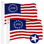 Load image into Gallery viewer, G128 2 Pack: Betsy Ross 1776 Flag  6x10 Ft  ToughWeave Series Embroidered 300D Polyester  Historical Flag, Embroidered Design, Indoor/Outdoor, Brass Grommets