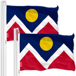 Load image into Gallery viewer, Denver City Flag 3x5 Ft 2Pack 150D Printed Polyester