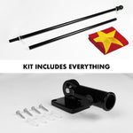 Load image into Gallery viewer, G128  6 Feet Tangle Free Spinning Flagpole (Black) China Flag Brass Grommets Embroidered 3x5 ft (Flag Included) Aluminum Flag Pole