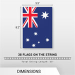 Load image into Gallery viewer, G128 Australia Australian Bunting Banner  Flag 8.2 x 5.5 Inch, Full String 33 Feet  Printed 150D Polyester, Decorations For Bar, School, Festival Events Celebration