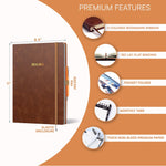 Load image into Gallery viewer, 2024 2025 HARDCOVER Leather Planner Weekly Monthly 8.5x1 Inch Academic Planner