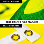 Load image into Gallery viewer, G128  6 Feet Tangle Free Spinning Flagpole (Silver) Gadsden Brass Grommets Printed 3x5 ft (Flag Included) Aluminum Flag Pole