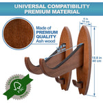 Load image into Gallery viewer, Surfboard Rack Holder Hooks Ash Tree Wood Eco Friendly Display Natural Finish