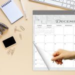Load image into Gallery viewer, Desk Calendar 2024 17x12 Wall Calendar Thick Paper &amp; Notes Section Runs from December 2023 December 2024 (Gray)