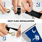 Load image into Gallery viewer, G128 Combo Pack: 5 Ft Tangle Free Aluminum Spinning Flagpole (Black) &amp; South Carolina SC State Flag 2.5x4 Ft, ToughWeave Series Embroidered 300D Polyester  Pole with Flag Included