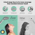 Load image into Gallery viewer, High Pressure 6 Settings Shower Head with Handheld Detachable Set Chrome Finish