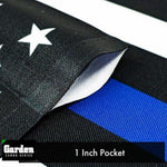 Load image into Gallery viewer, G128 Combo Pack: Garden Flag Stand Black 36x16 Inch &amp; Garden Flag Thin Blue Line 12x18 Inch