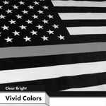 Load image into Gallery viewer, G128 Combo Pack: USA American Flag &amp; Thin Gray Line Flag 3x5 FT Printed 150D Indoor/Outdoor, Vibrant Colors, Brass Grommets, Quality Polyester