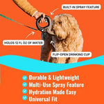 Load image into Gallery viewer, Dog Water Bottle with Flip Open Cup &amp; Squirt Feature Without Leash   Portable Pet Water Dispenser Grip Handle Attaches to Your Leash Clutter Free Hikes Runs Walks Travel   Holds 12 Fl Oz Water