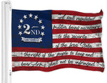 Load image into Gallery viewer, G128 Combo Pack: American USA Flag 3x5 Ft &amp; 2nd Amendment American Flag 3x5 Ft  Both LiteWeave Pro Series Printed 150D Polyester, Brass Grommets