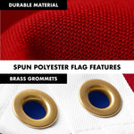 Load image into Gallery viewer, G128 Combo Pack: 6 Ft Tangle Free Spinning Flagpole (Silver) &amp; North Carolina Flag 3x5 Ft Embroidered 220GSM Spun Polyester, Brass Grommets (Flag Included) Aluminum Flag Pole