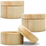 Load image into Gallery viewer, 3pcs 2.75 x1.95 inch Small Unpainted Wooden Round Boxes with Lid Mini Wood Box for Crafts Wooden Unfinished DIY Set Storage Trinket Boxes Container Blank Wood Crafts to Paint