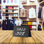 Load image into Gallery viewer, 10 Pack Mini Chalk Board Tent Sign for Food Buffet Party Wedding Mini Chalkboard Signs for Food Small Tent Cards Chalk Black Tent Party Food Labels Table Tent Tags for Food Display