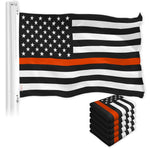 Load image into Gallery viewer, Thin Orange Line American Flag 3x5 Ft 5Pack Printed 150D Polyester By G128
