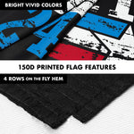 Load image into Gallery viewer, G128 Combo Pack: 6 Ft Tangle Free Aluminum Spinning Flagpole (Silver) &amp; DeSantis Election 2024 Flag 3x5 Ft, LiteWeave Pro Series Printed 150D Polyester  Pole with Flag Included