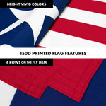 Load image into Gallery viewer, G128 Combo Pack: 6 Ft Tangle Free Aluminum Spinning Flagpole (Black) &amp; Liberia Liberian Flag  3x5 Ft LiteWeave Pro Series Printed 150D Polyester  Pole with Flag Included
