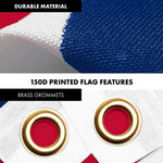 Load image into Gallery viewer, G128 Combo Pack: 6 Ft Tangle Free Aluminum Spinning Flagpole (Black) &amp; Liberia Liberian Flag  3x5 Ft LiteWeave Pro Series Printed 150D Polyester  Pole with Flag Included